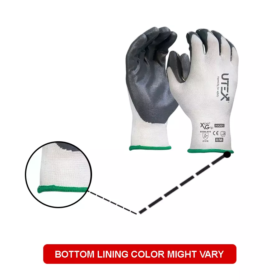 utex-xpert-grip-safety-hand-gloves-white-grey-m-size-nitrile-for-industrial-use-ha201-pack-of-24-pair