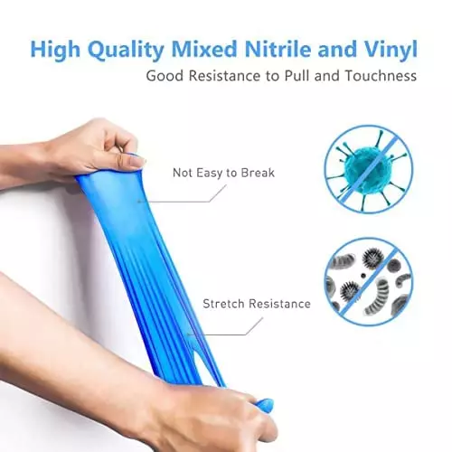 3P Nitrile Examination Hand Gloves Left, Right Hand Orientation Blue for Surgical or General Medical Use (Pack of 500 Pairs)