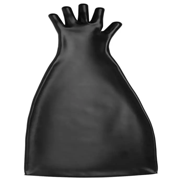 Ansell AlphaTec 85-504 Black Rubber Chemical Resistant Work Gloves Size 9.5, 85504095 (1 Pair)