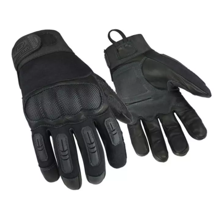 Ansell R-536 Black Leather Heat Resistant Work Gloves Size 10 PVC Coating, 536-10