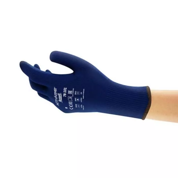 Ansell ActivArmr 78-101 Blue Thermolite Fibre Cold Resistant Work Gloves Size 7, 78101070