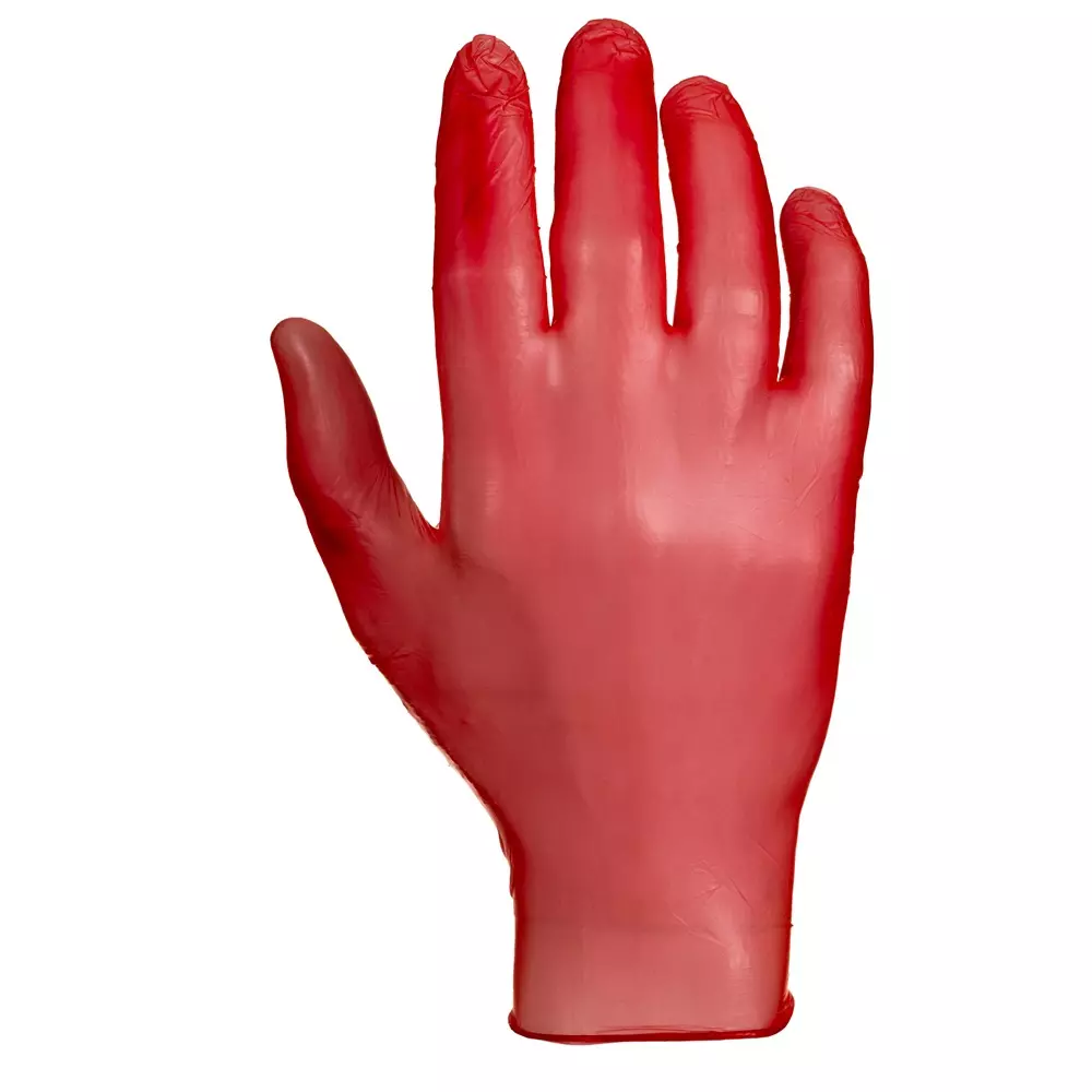 RS PRO Disposable Gloves Vinyl S 200 Gloves Red, 2458924