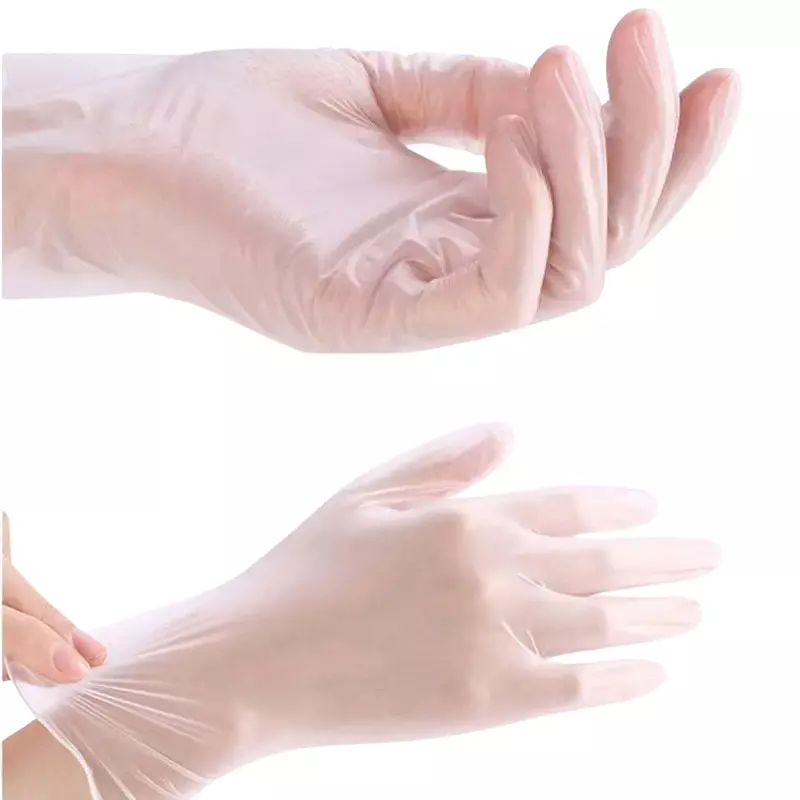 3P Vinyl Examination Hand Gloves Left, Right Hand Orientation Transparent for Food & Cooking (Pack of 1000 Pairs)