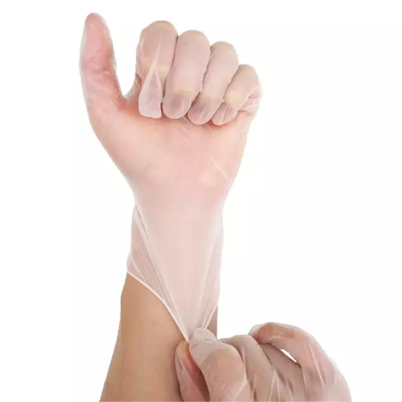 3P Vinyl Examination Hand Gloves Left, Right Hand Orientation Transparent for Food & Cooking (Pack of 1000 Pairs)