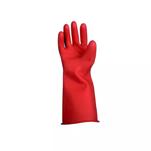 Raychem Electric Hand Gloves Rubber XL Size Full Fingered Red for Industrial & Factory Use, Class 2 (Pack of 1 Pair)
