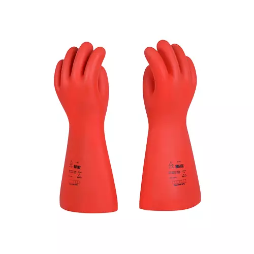 Raychem Electrical Insulating Gloves KL-D-ARC Straight Cuff Red 7 Size 410 mm Length, DEA0010524 (1 Pair)
