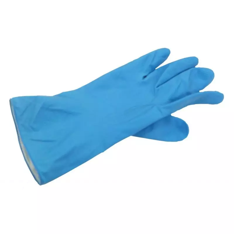 RS PRO Glove Latex 7 24 Gloves Blue Uncoated Abrasion Resistant, Chemical Resistant, Cut, 2460891