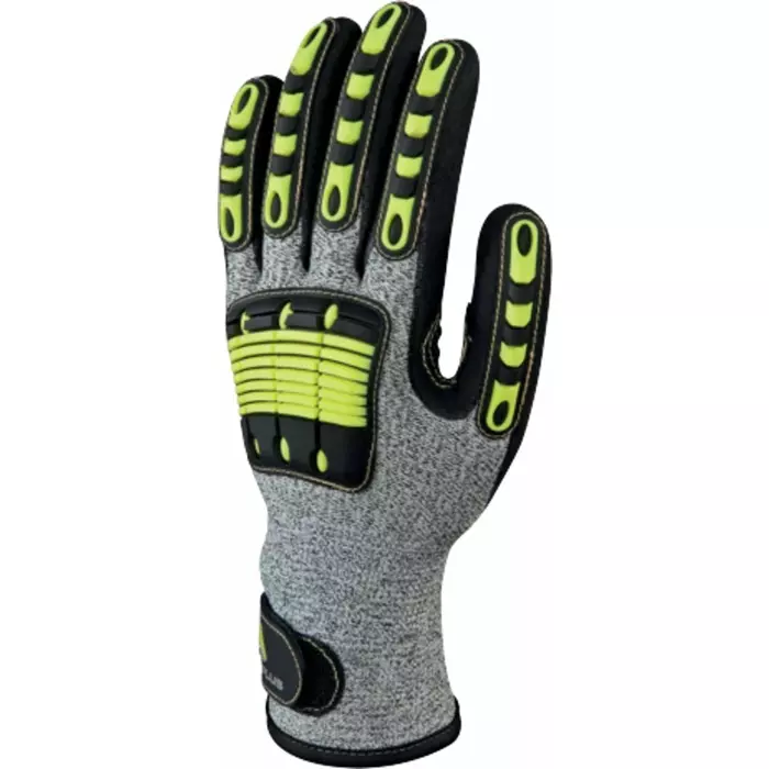 Delta Plus Grey Yellow Cut Resistant Work Gloves Size 9 Nitrile Coating, VV910JA09 (Pack of 12 Pair)
