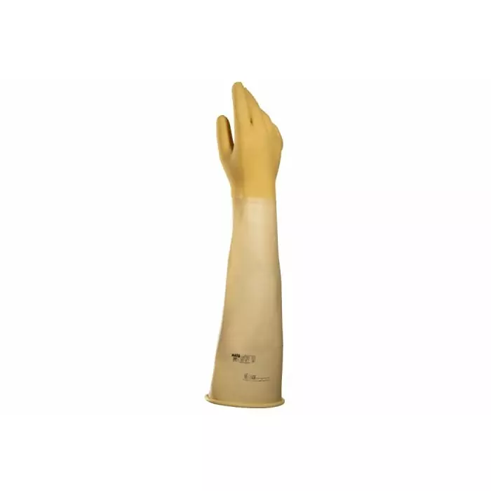 Mapa Alto 258 Yellow Natural Latex Abrasion Resistant Chemical Resistant Gloves Size 6, 34258006