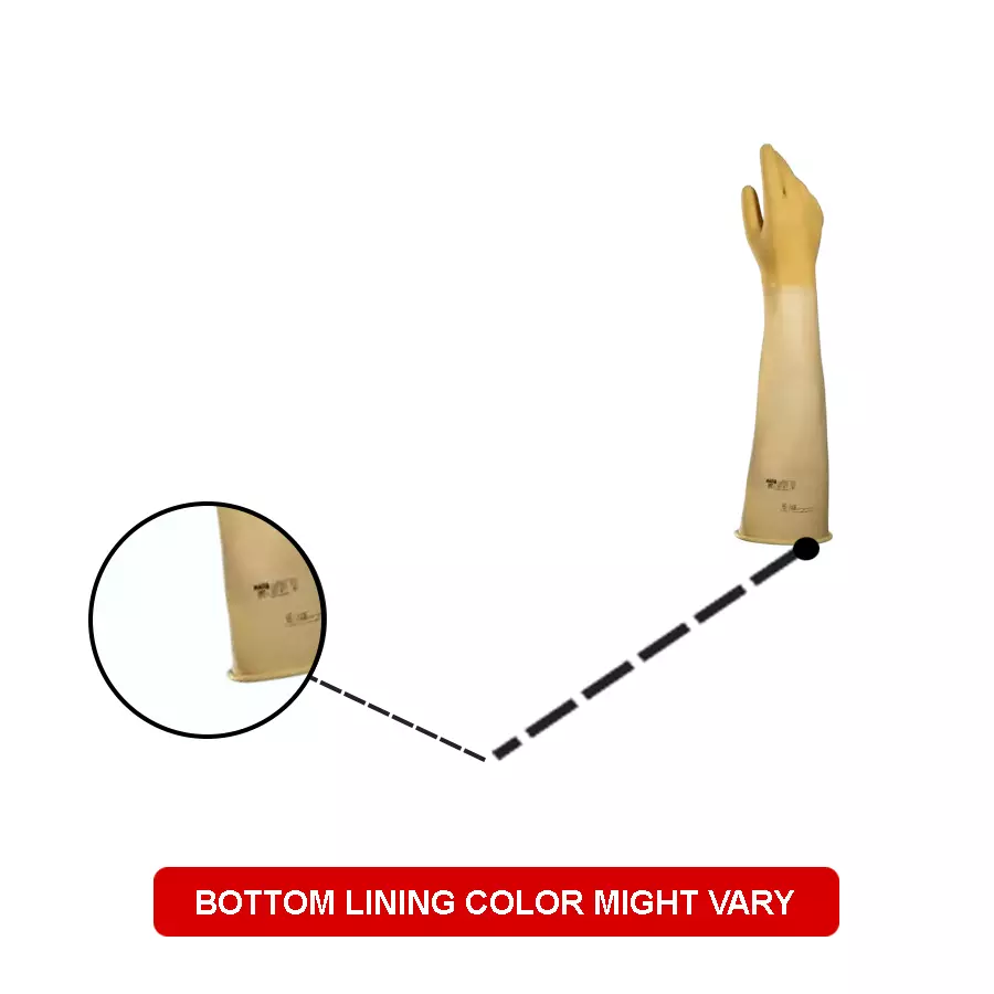 Mapa Alto 258 Yellow Natural Latex Abrasion Resistant Chemical Resistant Gloves Size 6, 34258006