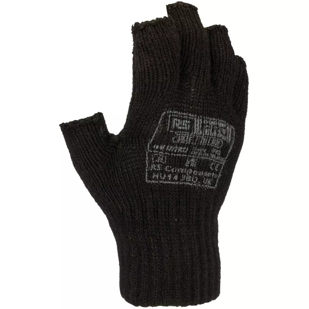 RS PRO Glove Cotton One Size 24 Gloves Black Uncoated General Purpose, 2458935 (Pack of 12)