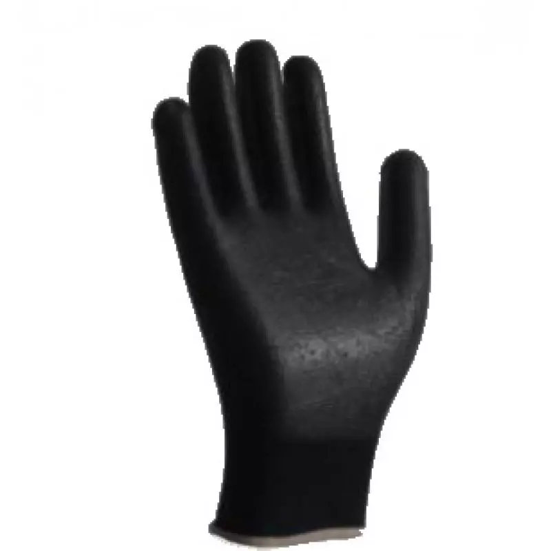RS PRO Glove Polyester 7 24 Gloves Black Polyurethane Abrasion Resistant, Cut Resistant, Puncture, 2460857