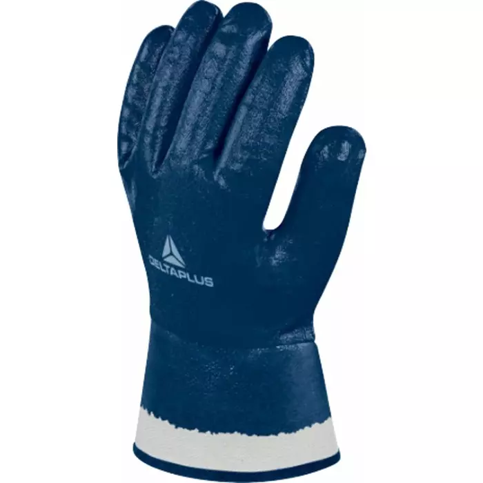 Delta Plus Blue Waterproof Work Gloves Size 10 Nitrile Coating, NI17510 (Pack of 12 Pair)