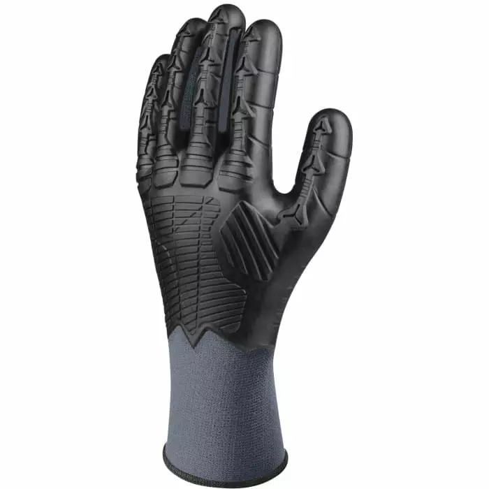 Delta Plus EOS Flex Black Polyester Abrasion Resistant Cut Resistant Tear Resistant Work Gloves Size 10, VV920NO10 (Pack of 6 Pair)