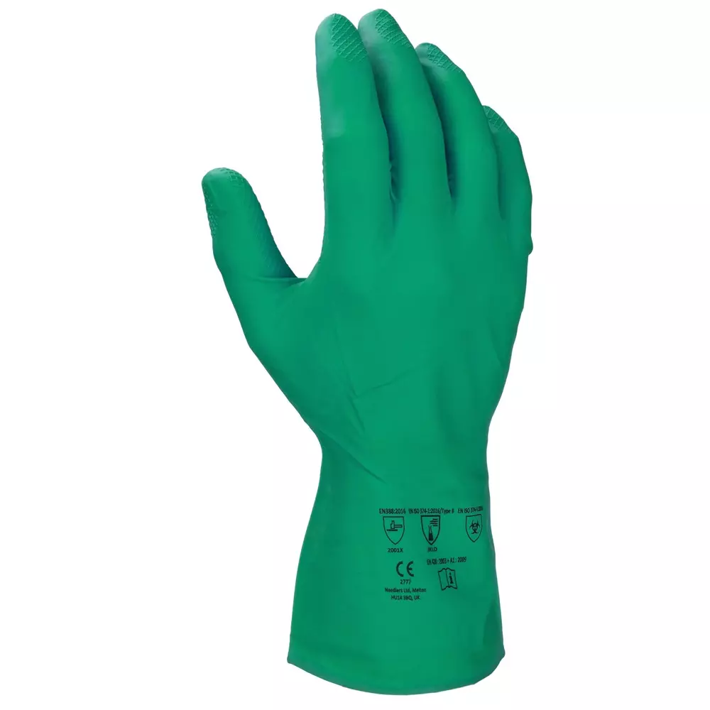 RS PRO Glove Nitrile Butadiene Rubber 12 24 Gloves Green Uncoated Chemical Resistant, 2460882