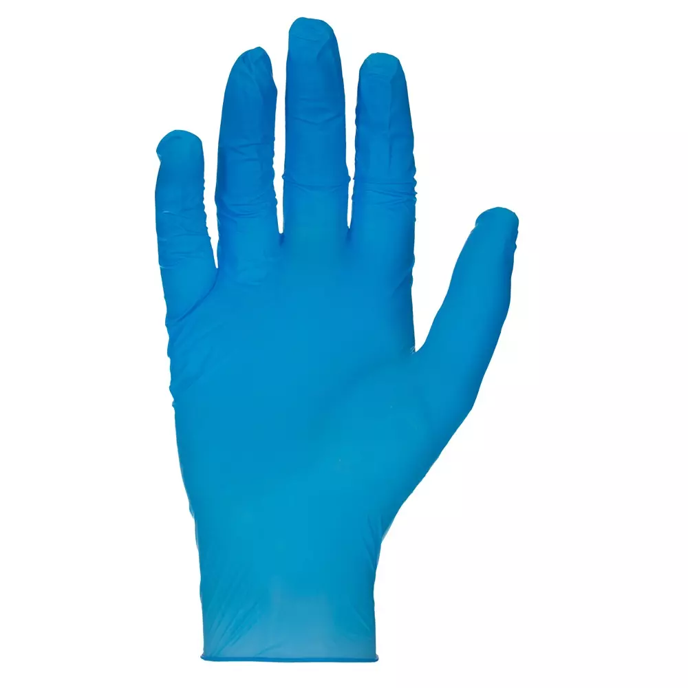 RS PRO Glove Nitrile, Vinyl 7 100 Gloves Blue Food Safe Powder Free, 2458970