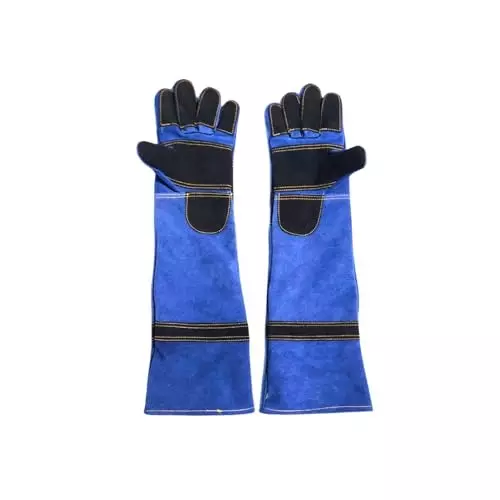 HANMECH Leather Anti-Bite Gloves Full Hand Coverage For Animal Handling Size 609 mm 24 inch XL