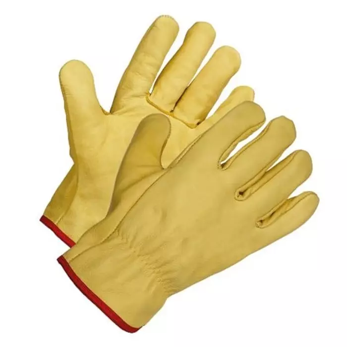 Himalayan H310 Yellow Fleece Leather Coating Cut Resistant Work Gloves Size: 10 (Pack of 10 Pairs), H310-YL/10
