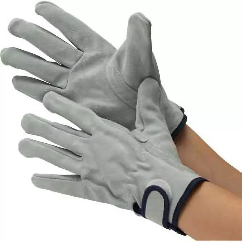 MonotaRO Cowhide Leather Gloves With Hook And Loop Fastener Free Size, 21758013 (1 Pair)