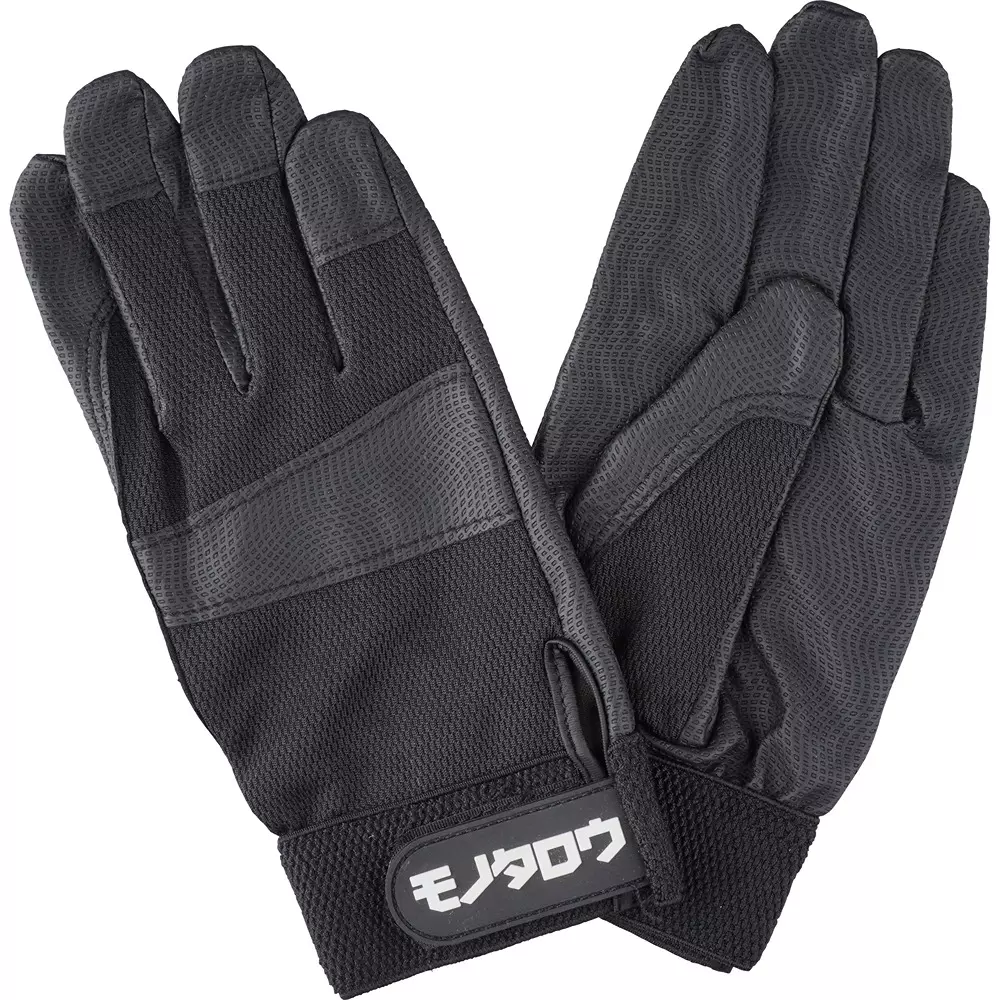 MonotaRO PU Gloves Black About 21.5 cm Overall Length M Size, 30105793 (Pcka of 3 Pair)