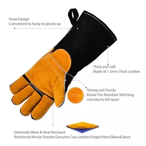 hanmech-animal-handling-leather-gloves-kevlar-gauntlet-for-saftey-against-cats-dogs-reptile-birds-size-457-mm-18-inch