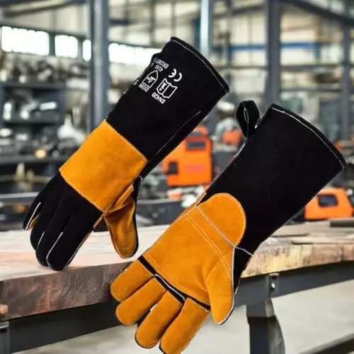 hanmech-animal-handling-leather-gloves-kevlar-gauntlet-for-saftey-against-cats-dogs-reptile-birds-size-457-mm-18-inch