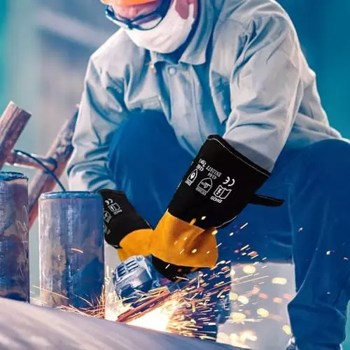 hanmech-animal-handling-leather-gloves-kevlar-gauntlet-for-saftey-against-cats-dogs-reptile-birds-size-457-mm-18-inch