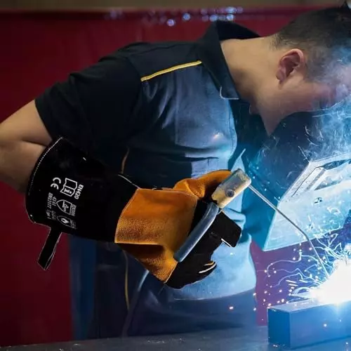 hanmech-animal-handling-leather-gloves-kevlar-gauntlet-for-saftey-against-cats-dogs-reptile-birds-size-457-mm-18-inch