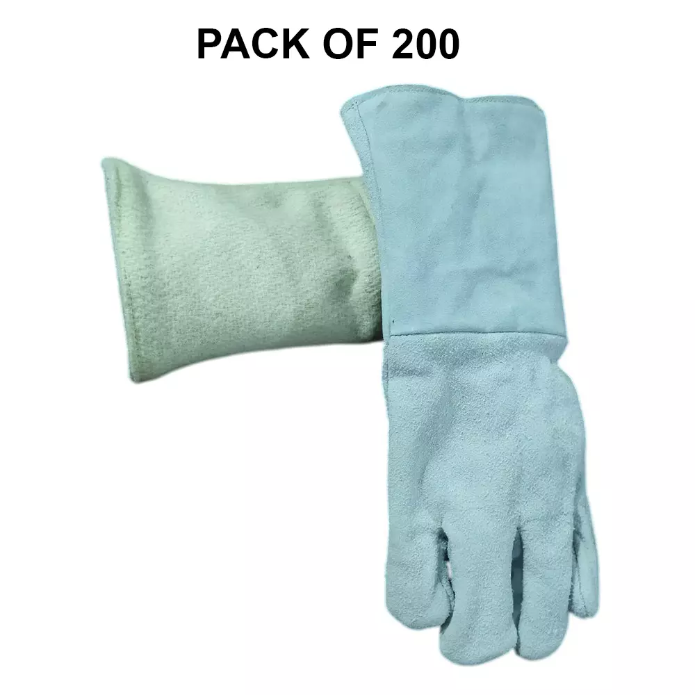 GENERIC Leather Hand Gloves Premium Leather Gray (14 inch) 355.6 mm (Pack of 200)
