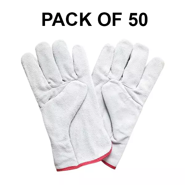 GENERIC Leather Hand Gloves Leather Gray (14 inch) 355.6 mm (Pack of 50)