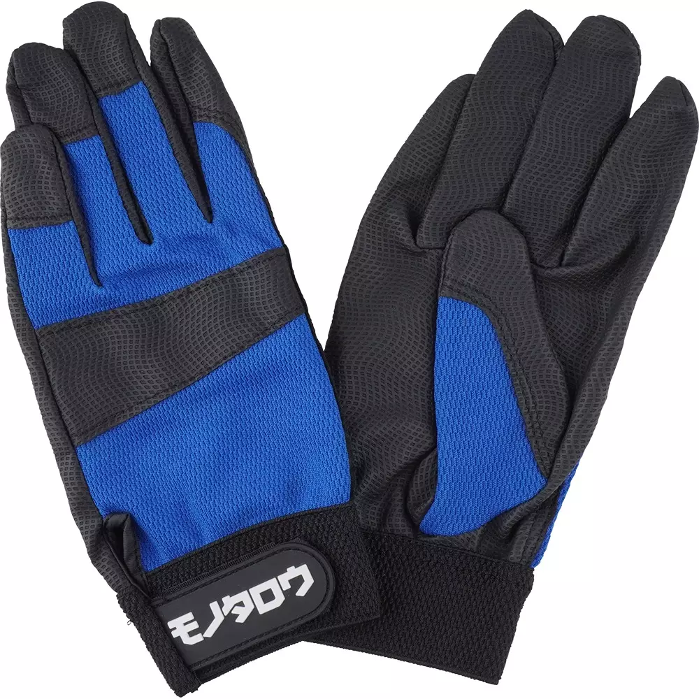MonotaRO PU Gloves Blue About 21.5 cm Overall Length M Size, Logo (MonotaRO) Blue M