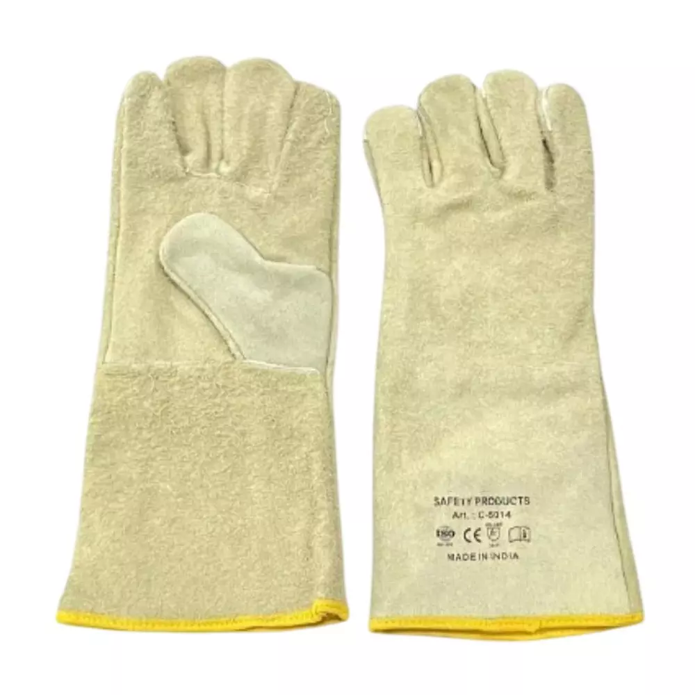 SWAVIND Leather Hand Gloves Heat & Fire Resistant Reusable White 5014