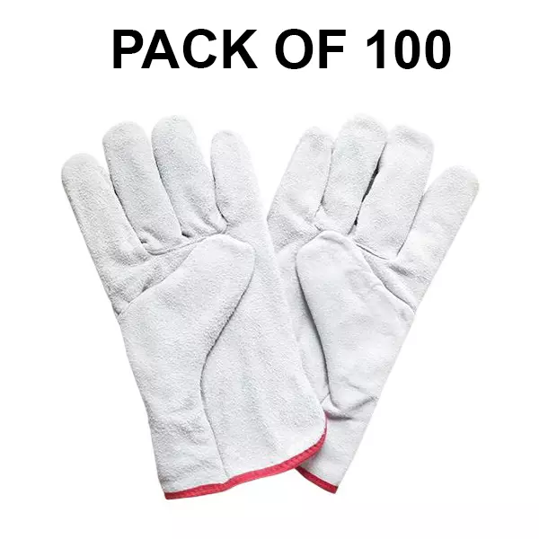 GENERIC Leather Hand Gloves Leather Gray (14 inch) 355.6 mm (Pack of 100)