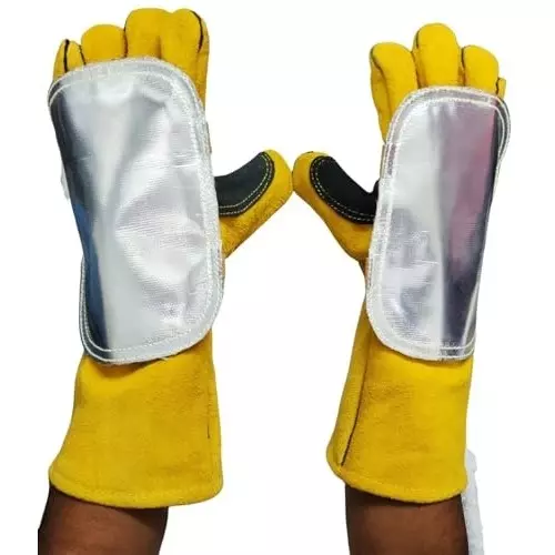 hanmech-heavy-duty-1-pair-aluminized-pad-1-pair-gloves-size-standard