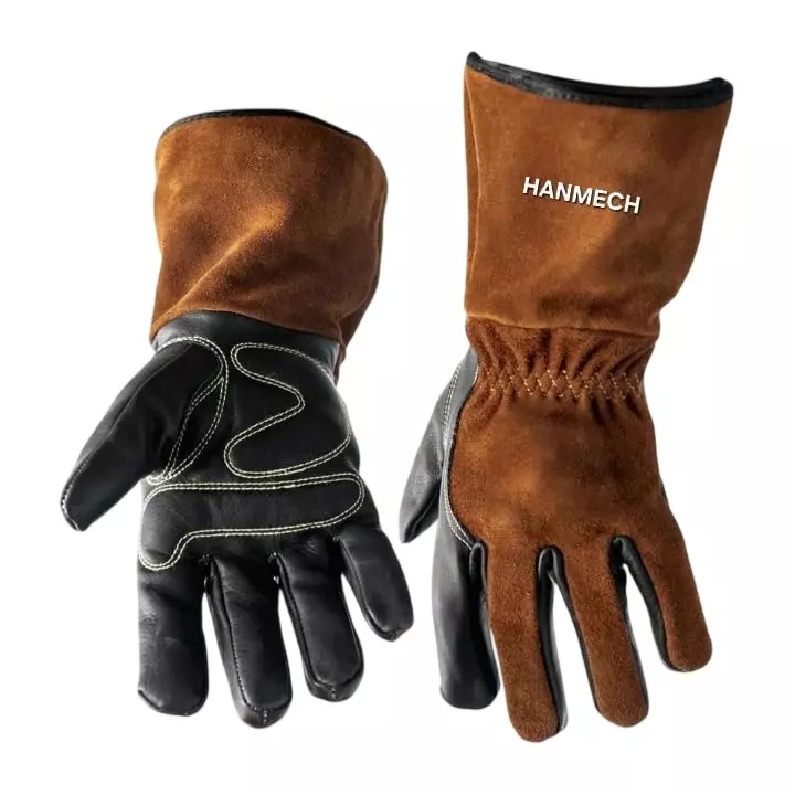 HANMECH Multi-Purpose Leather Gloves Welding & Animal Handling Size 355 mm (14 inch)