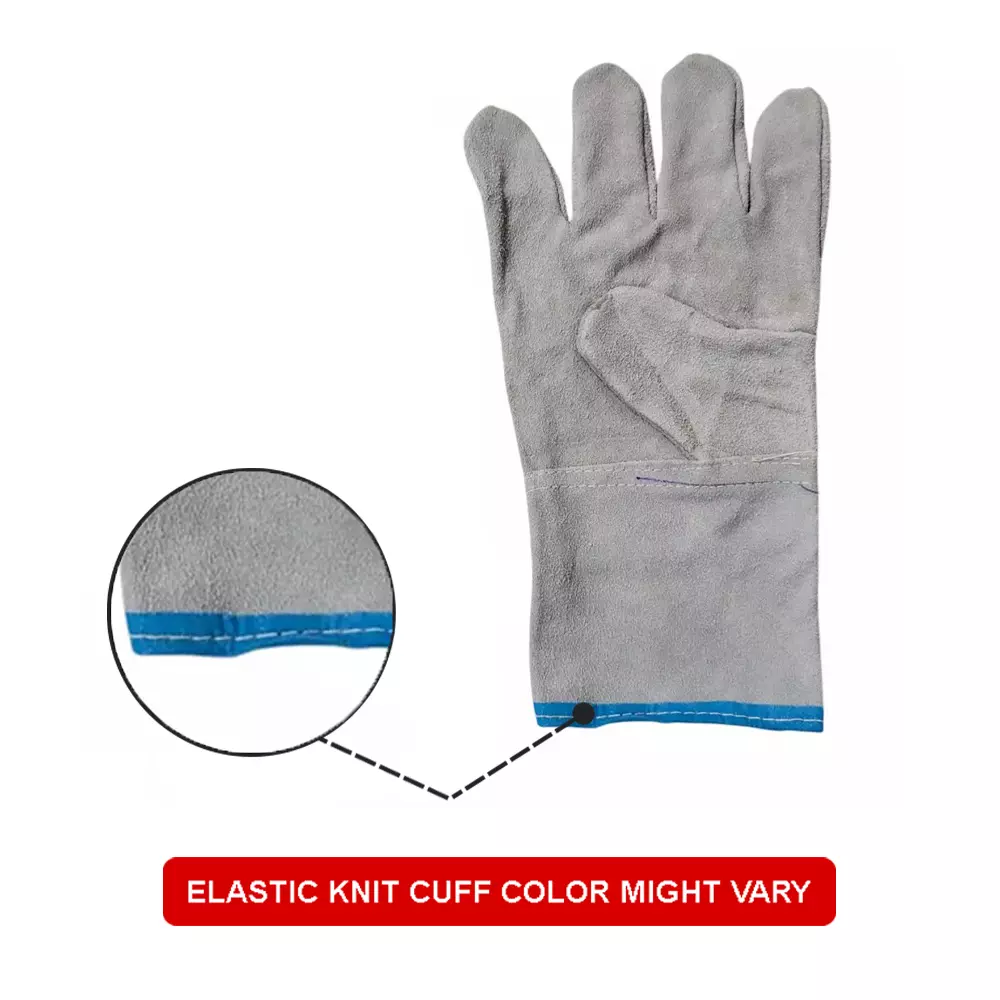Generic Leather Hand Glove Leather 12 inch (300 mm) (Pack of 10 Pairs)
