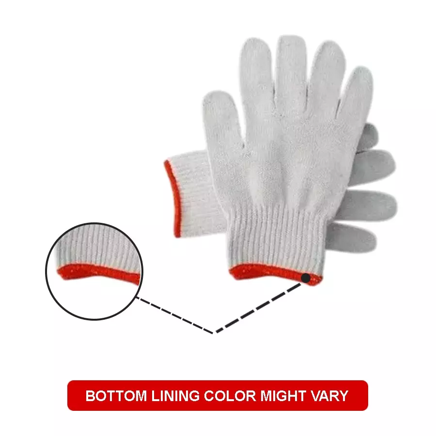 STC Cotton 70 g Knit Gloves White (Pack of 24 Pair)