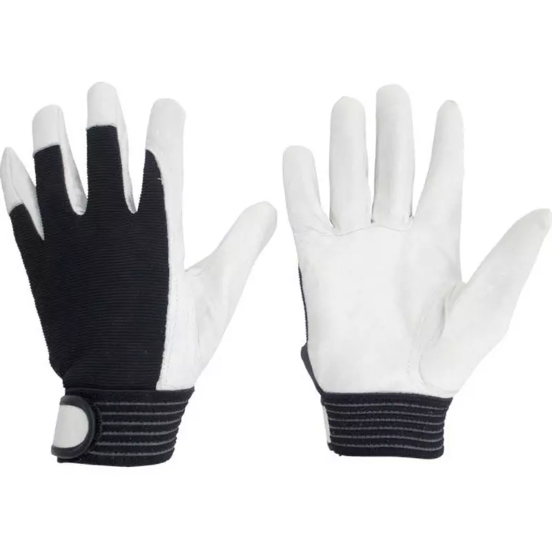 MIDORI Leather Gloves Black L Size 21.0 cm Palm Circumference, MRK-201-L
