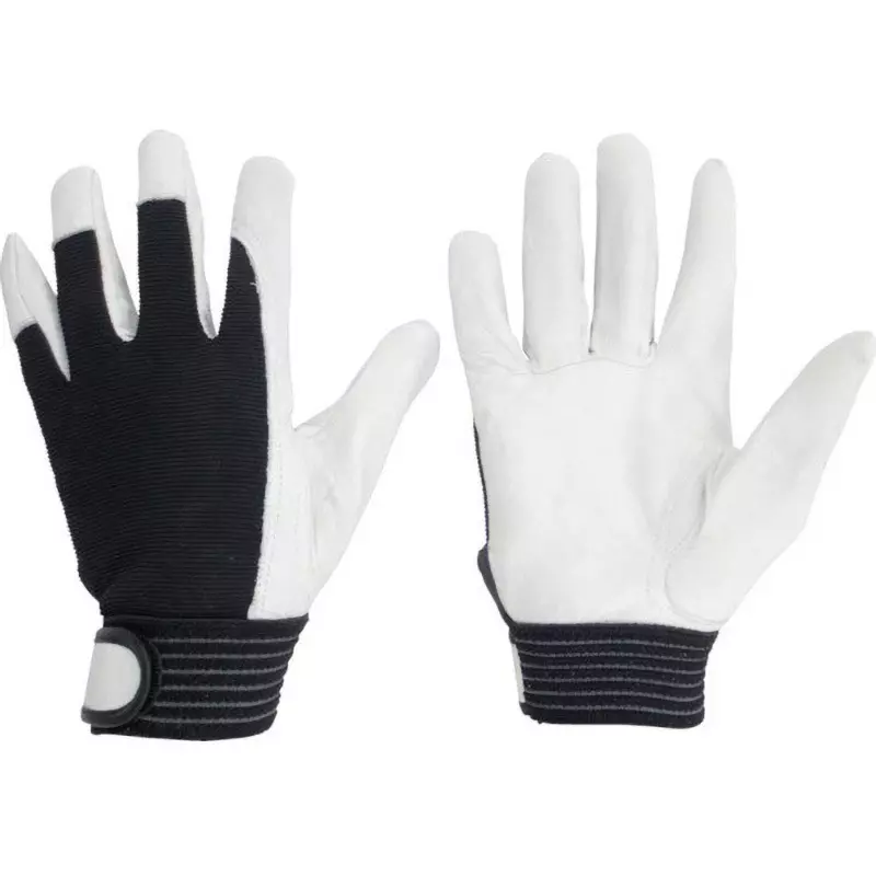 MIDORI Leather Gloves Black M Size 20.0 cm Palm Circumference, MRK-201-M