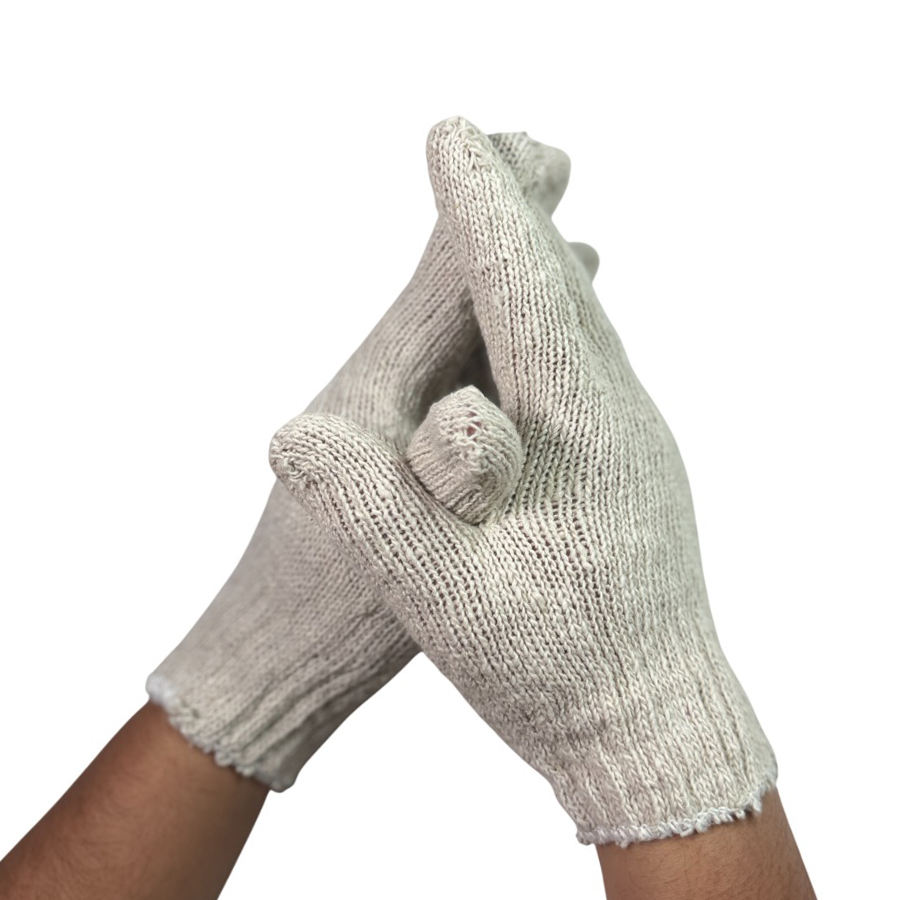 GENERIC Cotton Knitted Gloves 7 Gauge 35 g Free Size (Pack of 240 Pair)