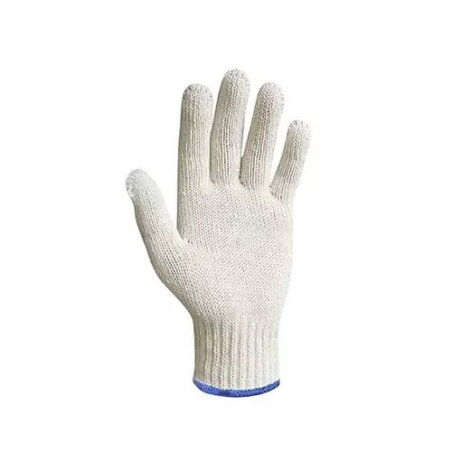 Swavind Safety Hand Gloves 70 g Cotton Knitted Fabric Comfortable Grip White Free Size (Pack of 600 Pair)