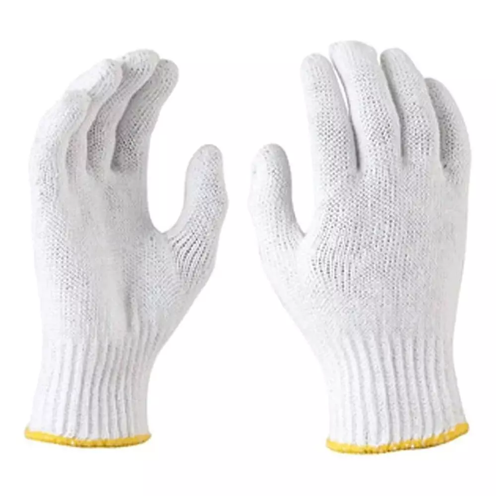 GENERIC Cotton Knitted Gloves Heavy Duty (Pack of 3 Pairs)