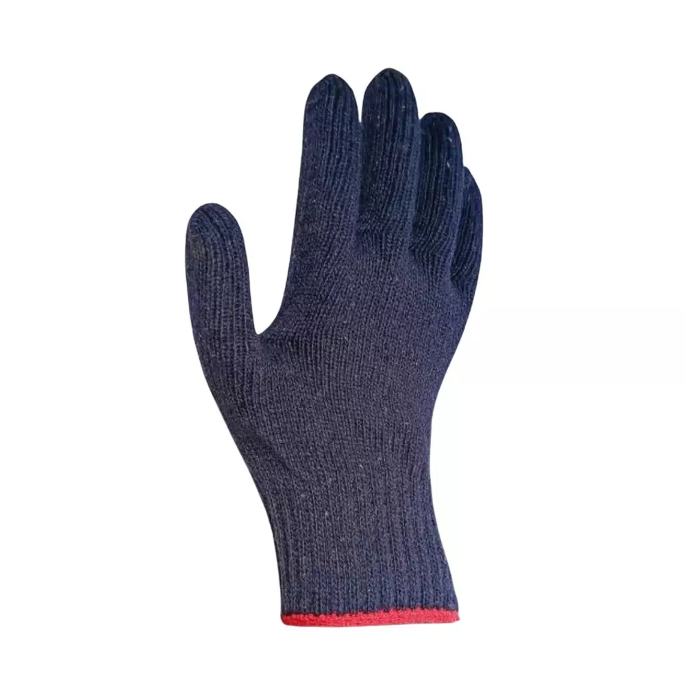 Swavind Safety Hand Gloves 60 g Cotton Knitted Fabric Comfortable Grip Blue Free Size (Pack of 600 Pair)