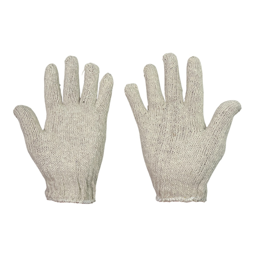 GENERIC Cotton Knitted Gloves 7 Gauge 35 g Free Size (Pack of 24 Pair)