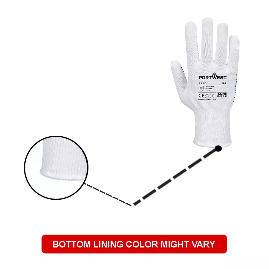 portwest-polka-palm-dotted-hand-glove-white-blue-knitted-liner-m-size-polyester-elastic-pvc-full-fingered-for-industrial-use-a110wbrm