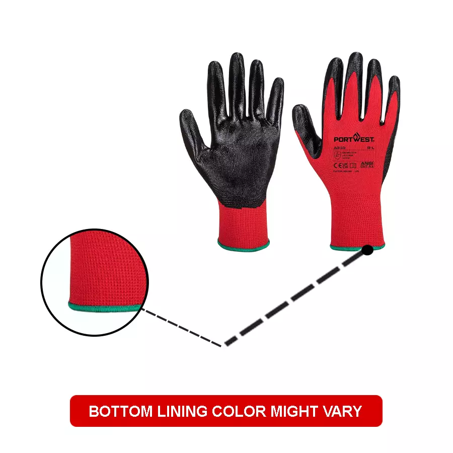 portwest-hand-glove-red-13-gauge-liner-m-size-polyester-elastic-nitrile-full-fingered-for-industrial-use-a310r8rm