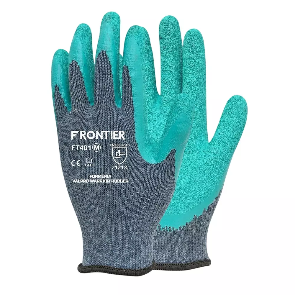 Frontier Safety Hand Gloves with Elasticated Wrist Nitrile Palm Material L Size  (Pack of 60 Pair) FT401