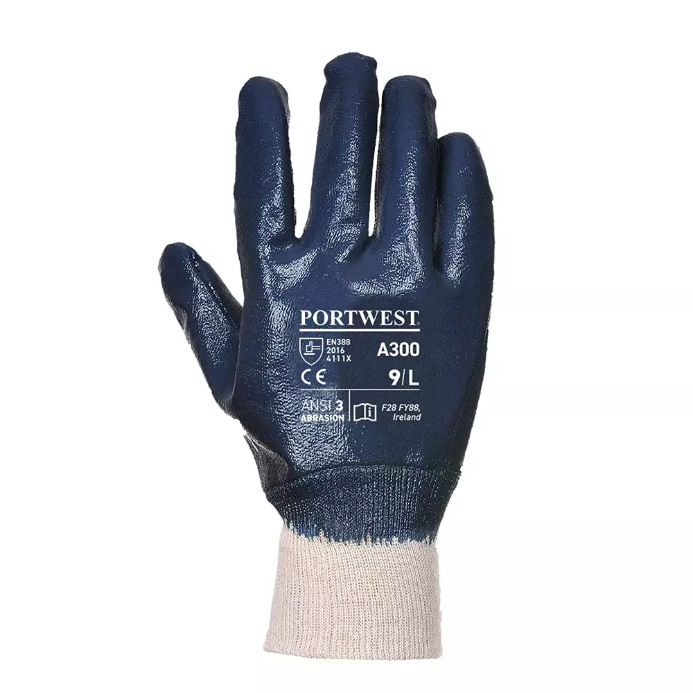 portwest-knitwrist-hand-glove-navy-blue-12-gauge-liner-m-size-nitrile-full-fingered-for-industrial-use-a300narm