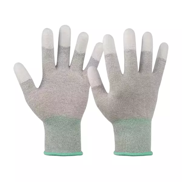 GLOBALSS Full Finger Coated ESD Gloves Carbon Fiber Medium