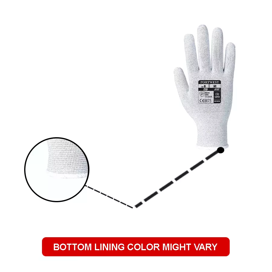 portwest-hand-glove-grey-15-gauge-liner-xl-size-polyester-carbon-fiber-full-fingered-for-industrial-use-a197grrxl